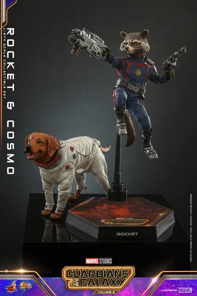 Guardians of the Galaxy Vol. 3 Movie Masterpiece akcijske figure 1/6 Rocket & Cosmo 16 cm fotografija proizvoda