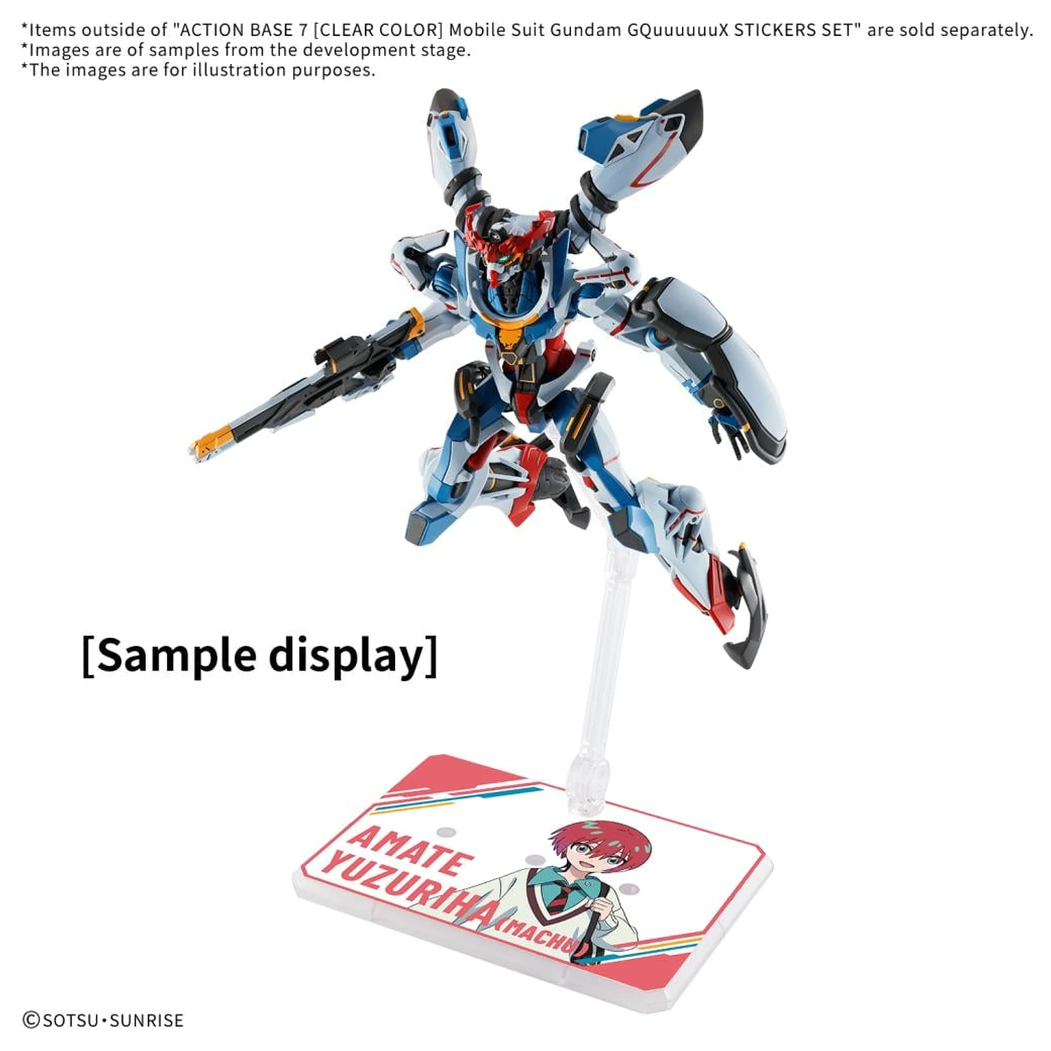 GUNDAM Action Base 7 Clear Color Mobile Suit GQuuuuuuX Set naljepnica fotografija proizvoda