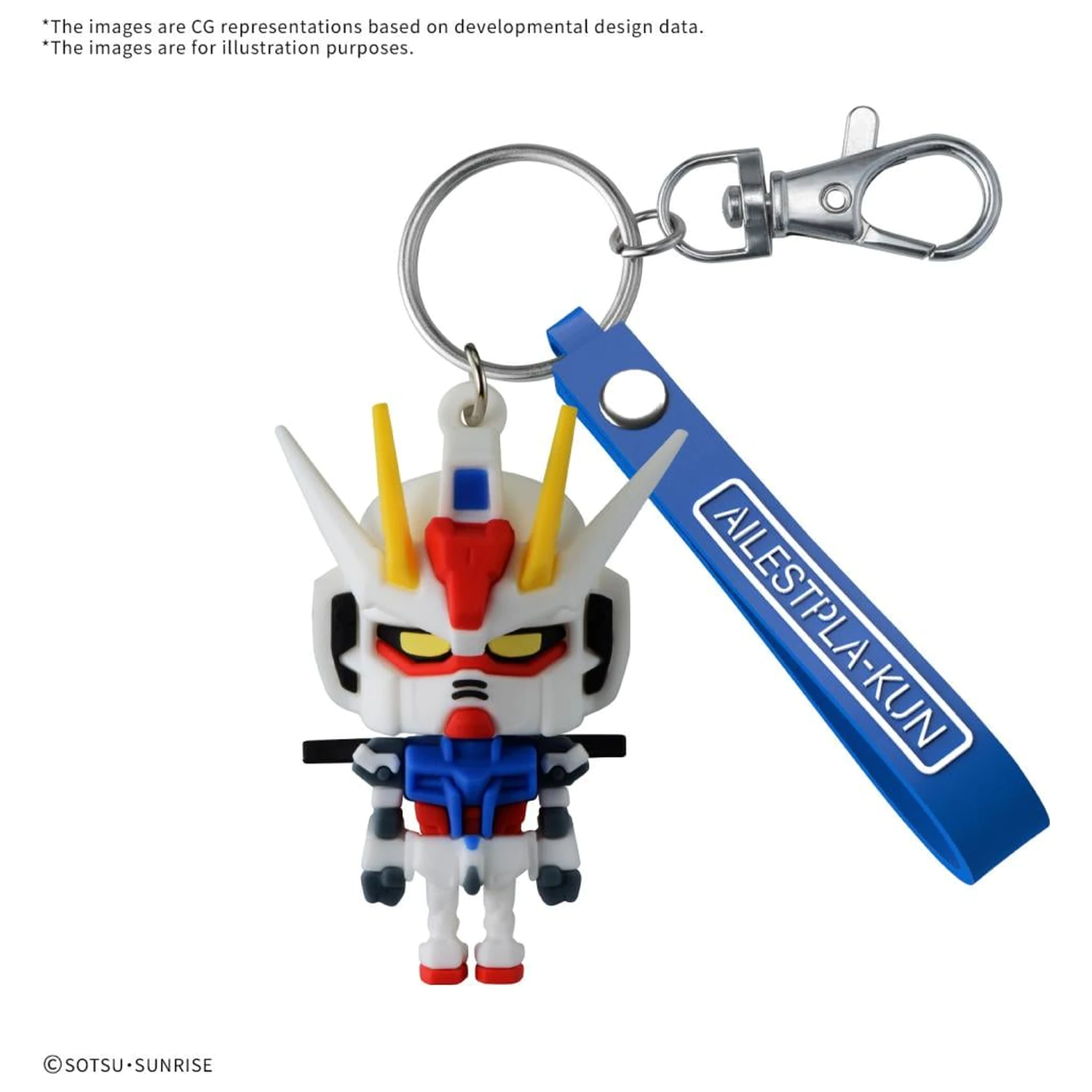 GUNDAM Aile STPLA-KUN 3D Gumeni Maskota Privjesak za ključeve fotografija proizvoda