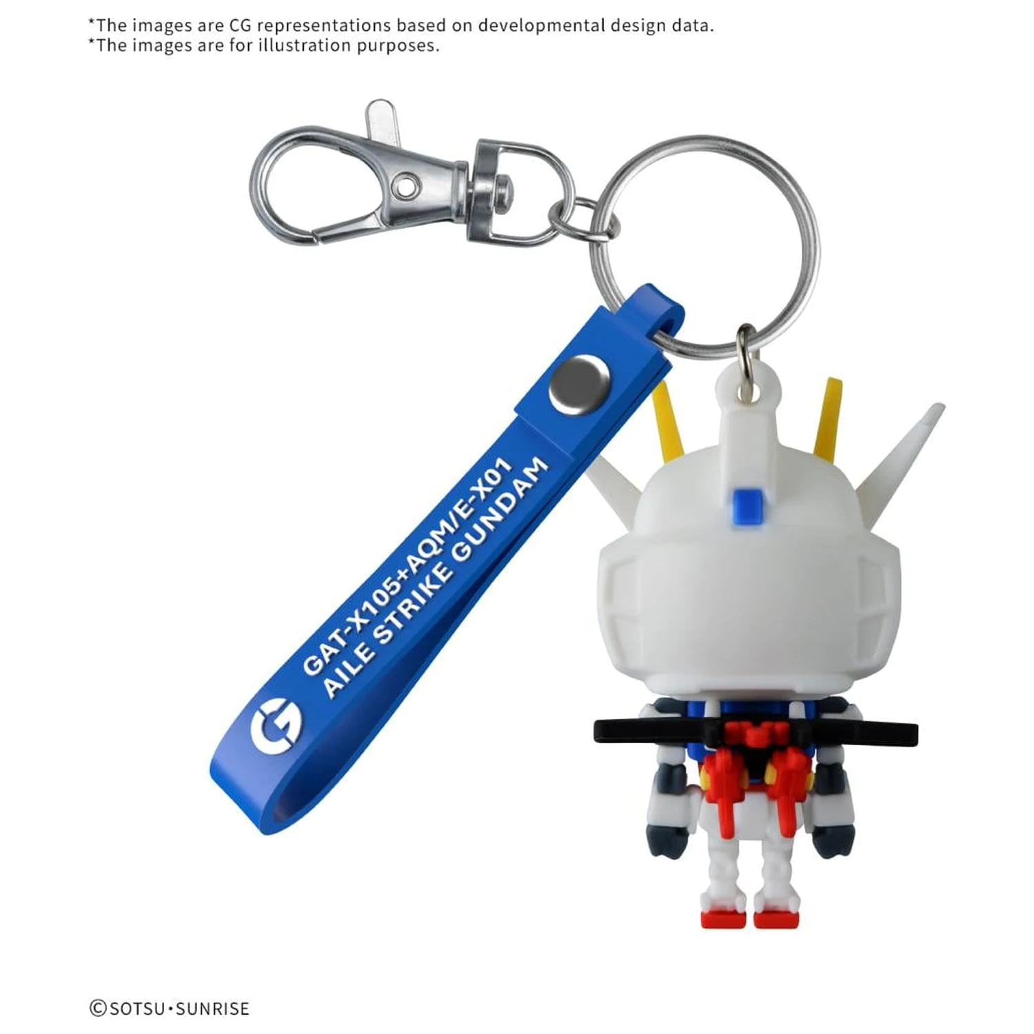 GUNDAM Aile STPLA-KUN 3D Gumeni Maskota Privjesak za ključeve fotografija proizvoda