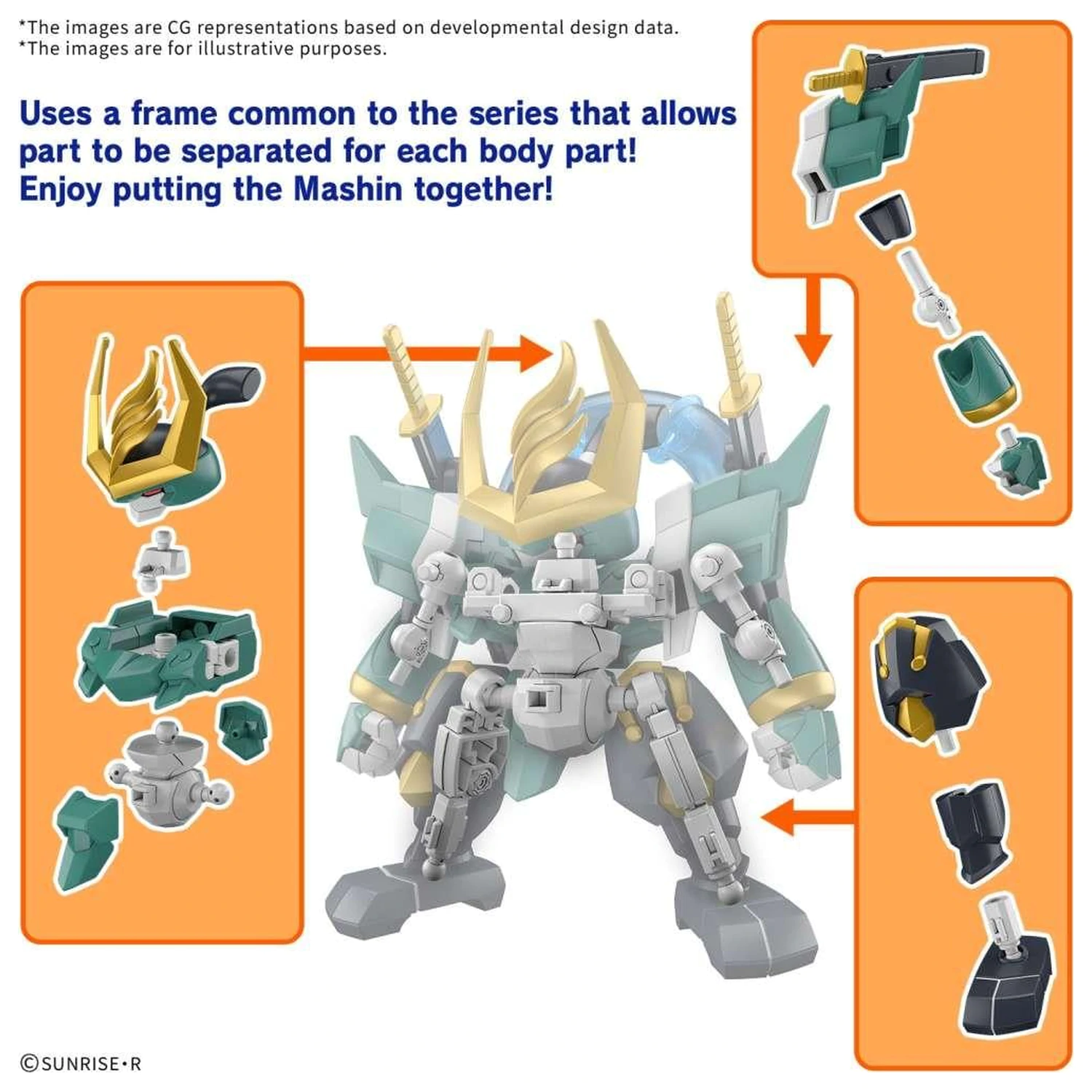 Gundam Fujinmaru Komplet Modela fotografija proizvoda