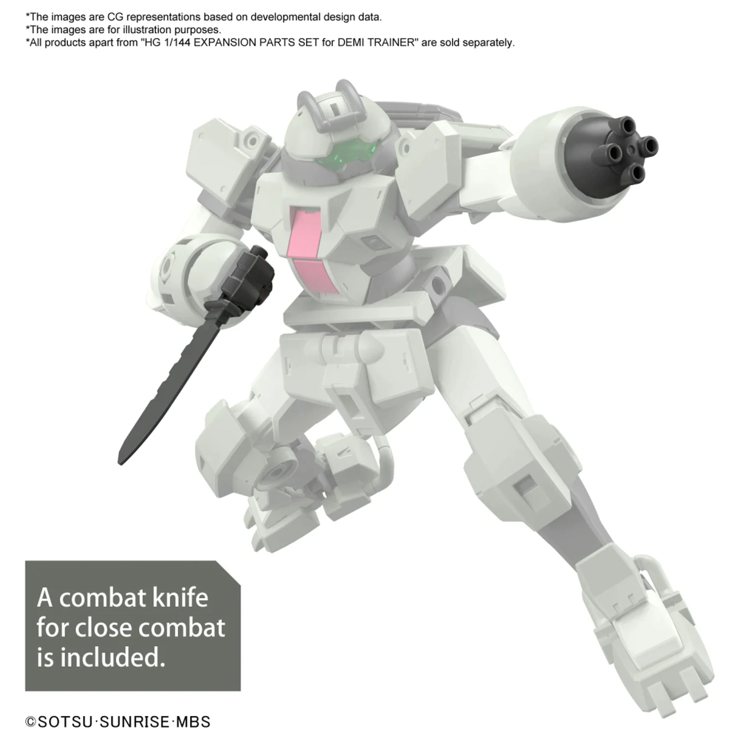 Gundam HG 1/144 Set dodatnih dijelova za komplet modela Demi Trainer fotografija proizvoda