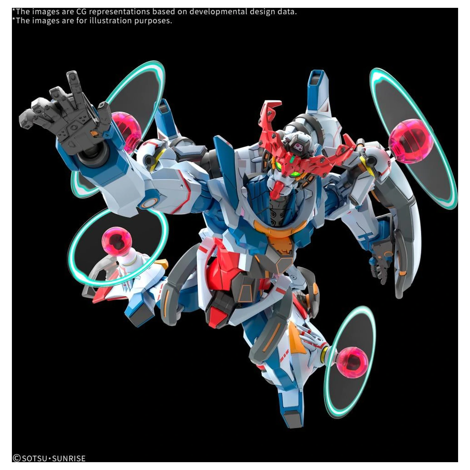 Gundam HG 1/144 GQuuuuuuX (Endymion Unit Awakened) komplet modela fotografija proizvoda