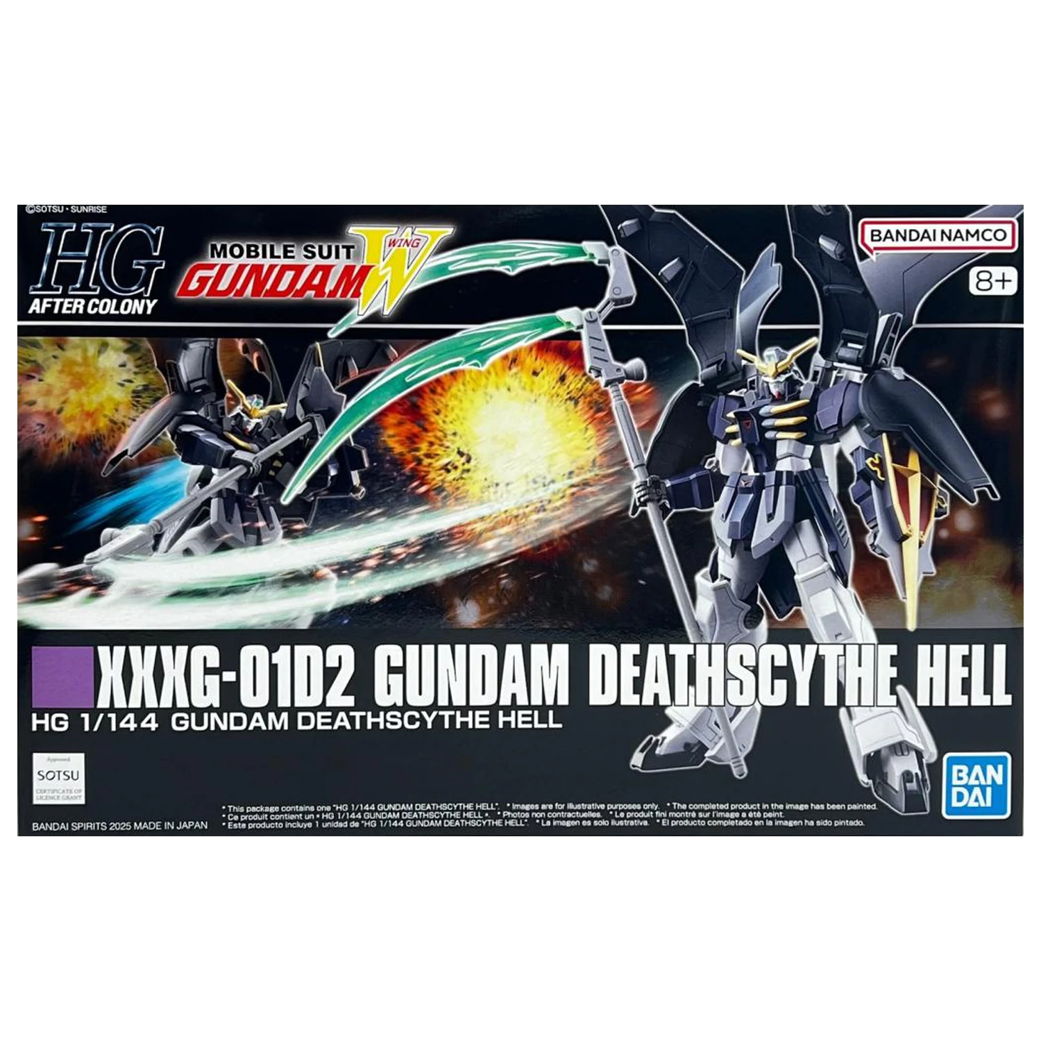 GUNDAM HG 1/144 XXXG-01D2 Gundam Deathscythe Hell Set modela fotografija proizvoda