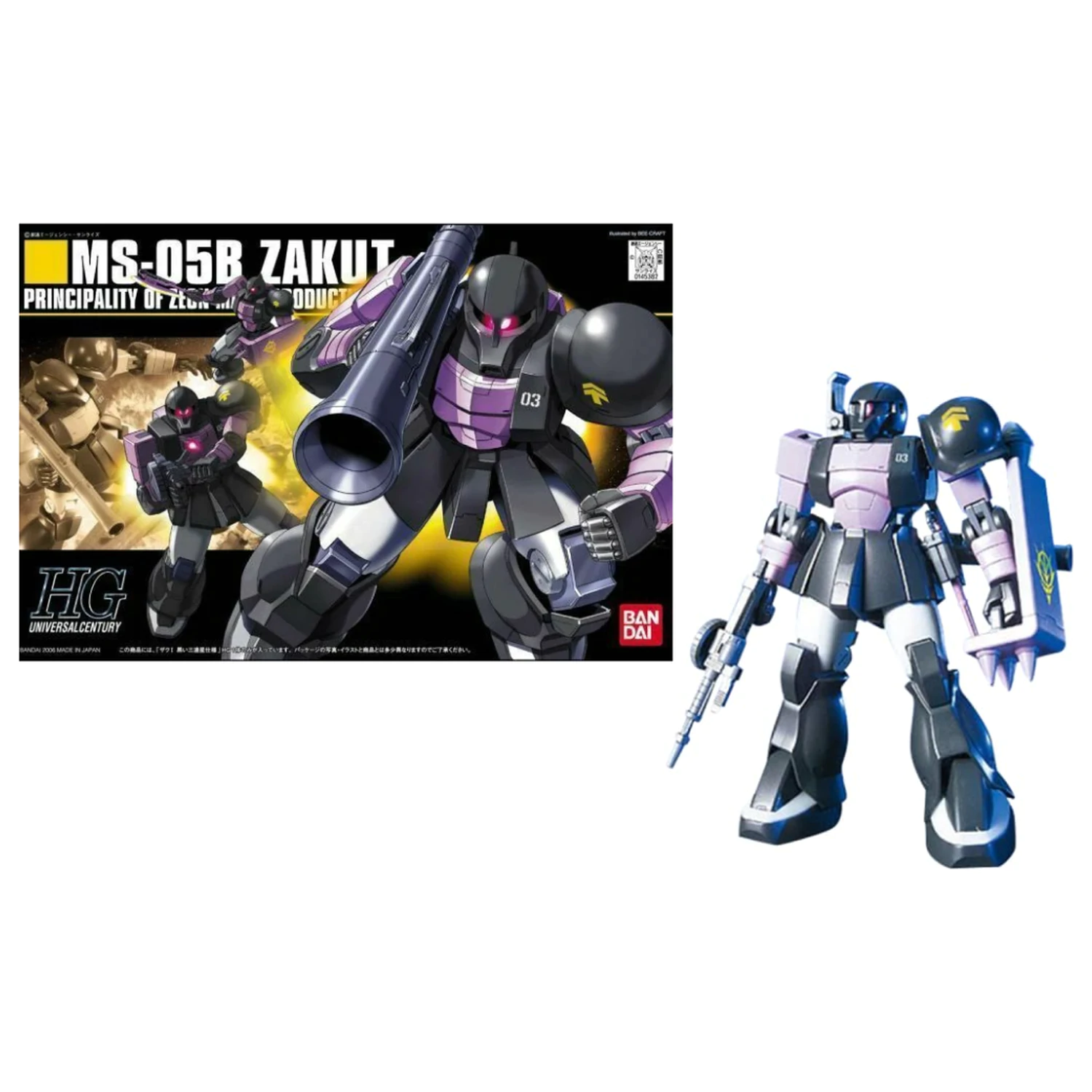Gundam HGUC 1/144 MS-05B Zaku 1 Model Kit fotografija proizvoda