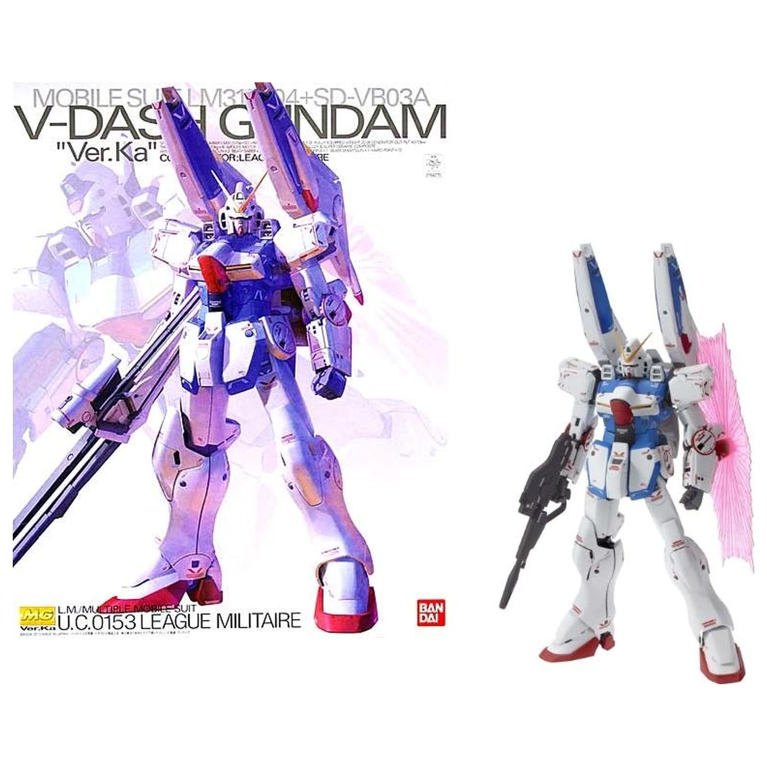 GUNDAM MG 1/100 V-Dash Gundam Ver. Ka Model Komplet fotografija proizvoda