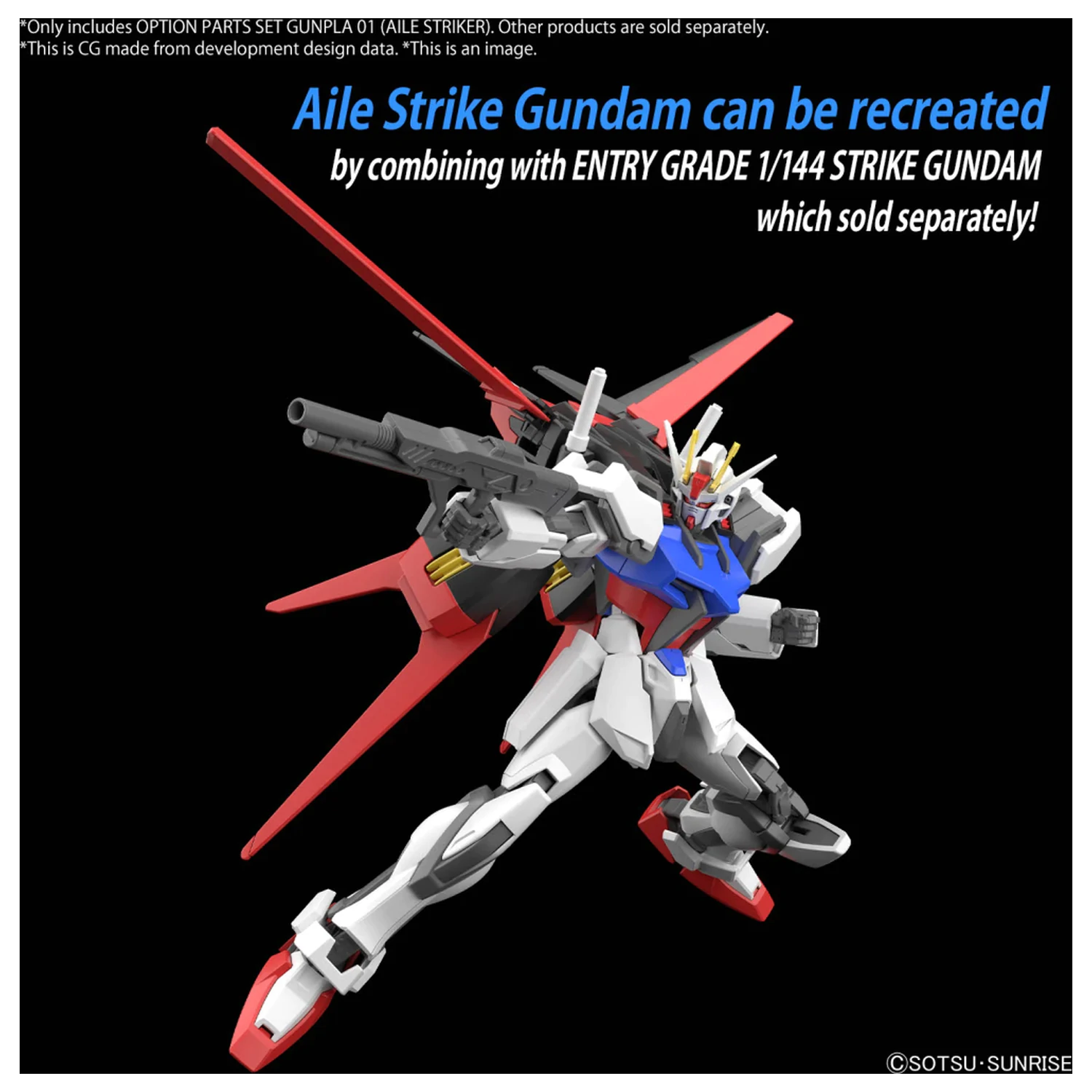 GUNDAM Option Parts Set Gunpla 01 (Aile Striker) Model Kit fotografija proizvoda
