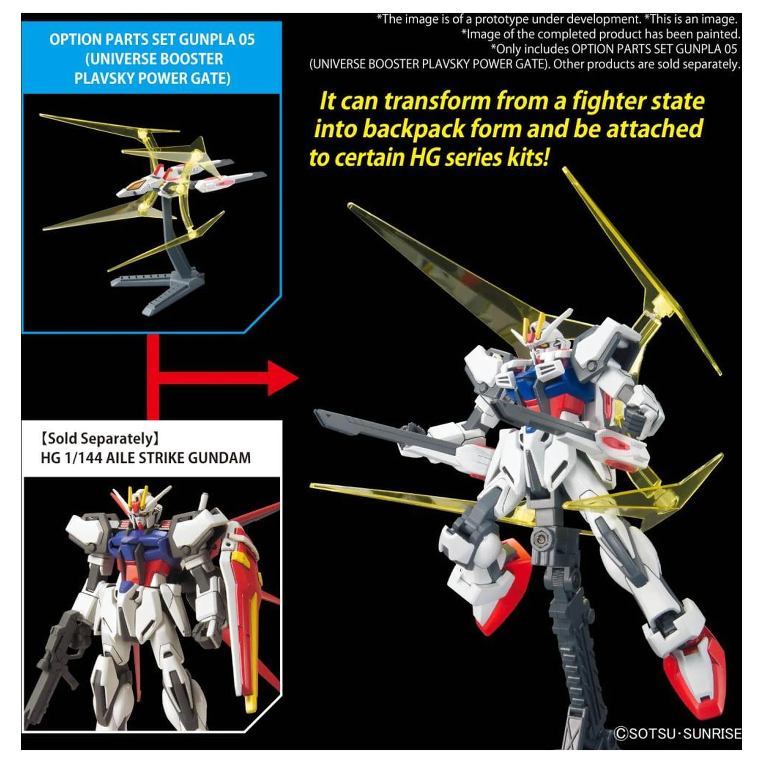 Gundam Set opcijskih dijelova Gunpla 05 (Universe Booster) komplet modela fotografija proizvoda
