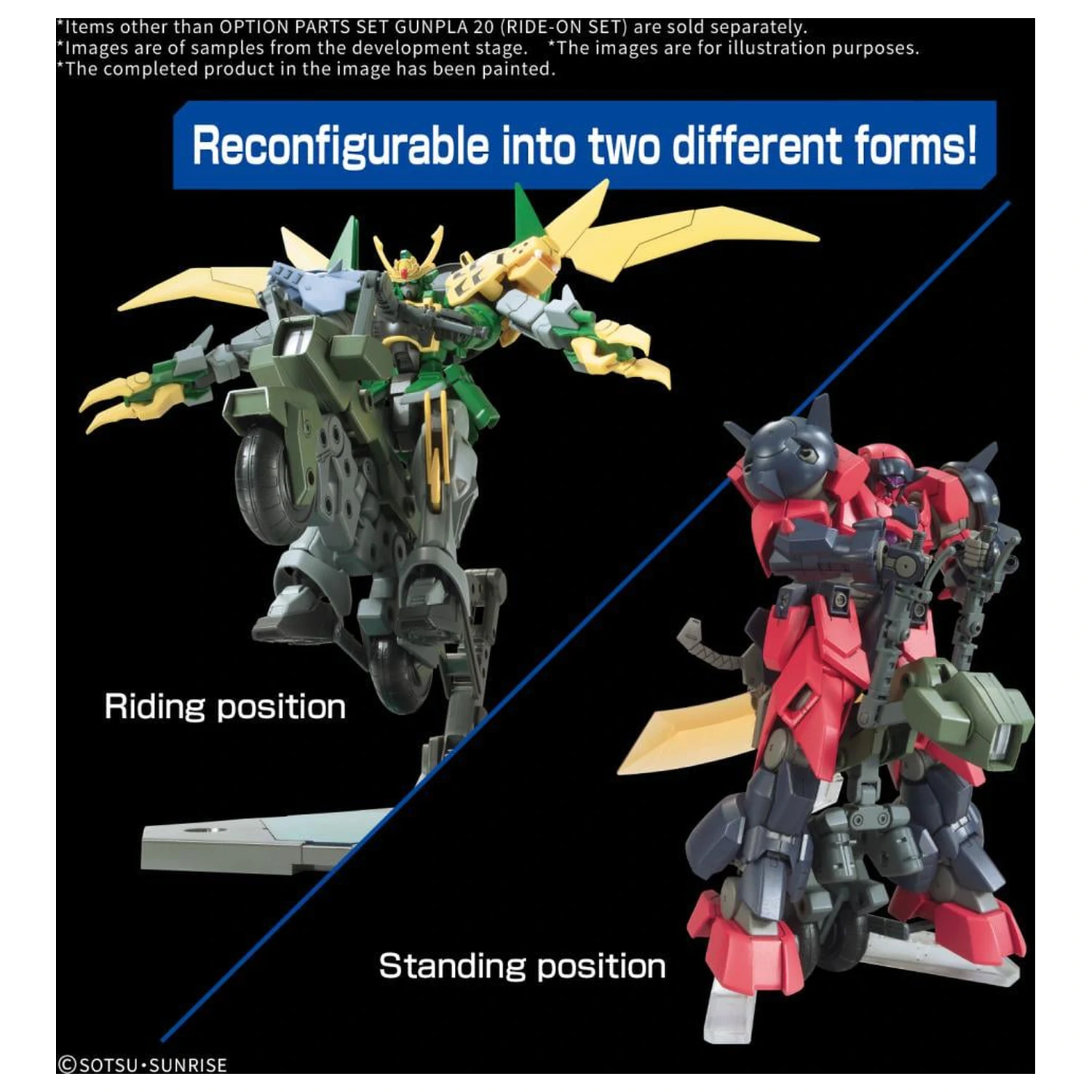 Gundam Option Parts Set Gunpla 20 (Ride-on Set) komplet modela fotografija proizvoda