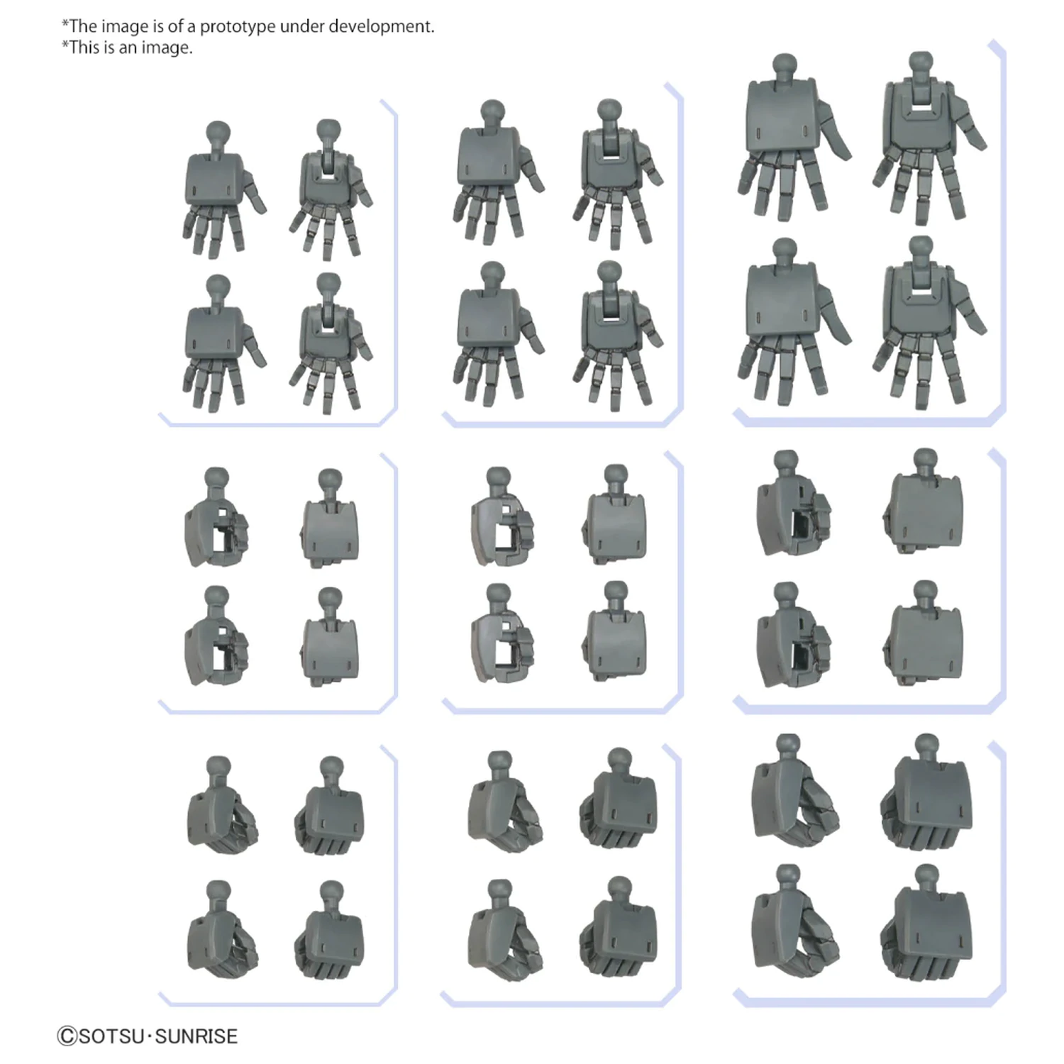 Gundam Option Parts Set Gunpla 3 (Build Hands Edge) Model Kit fotografija proizvoda
