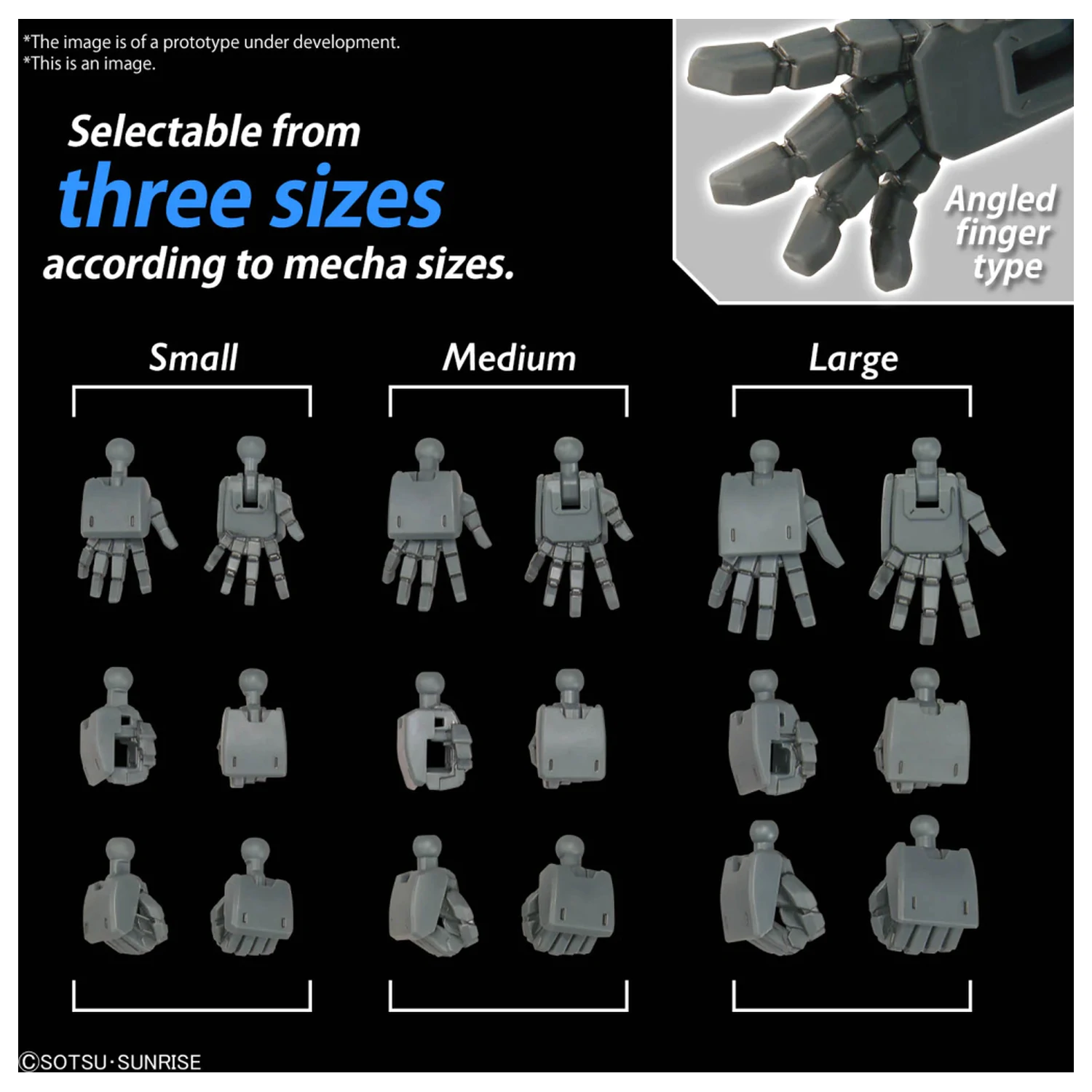 Gundam Option Parts Set Gunpla 3 (Build Hands Edge) Model Kit fotografija proizvoda
