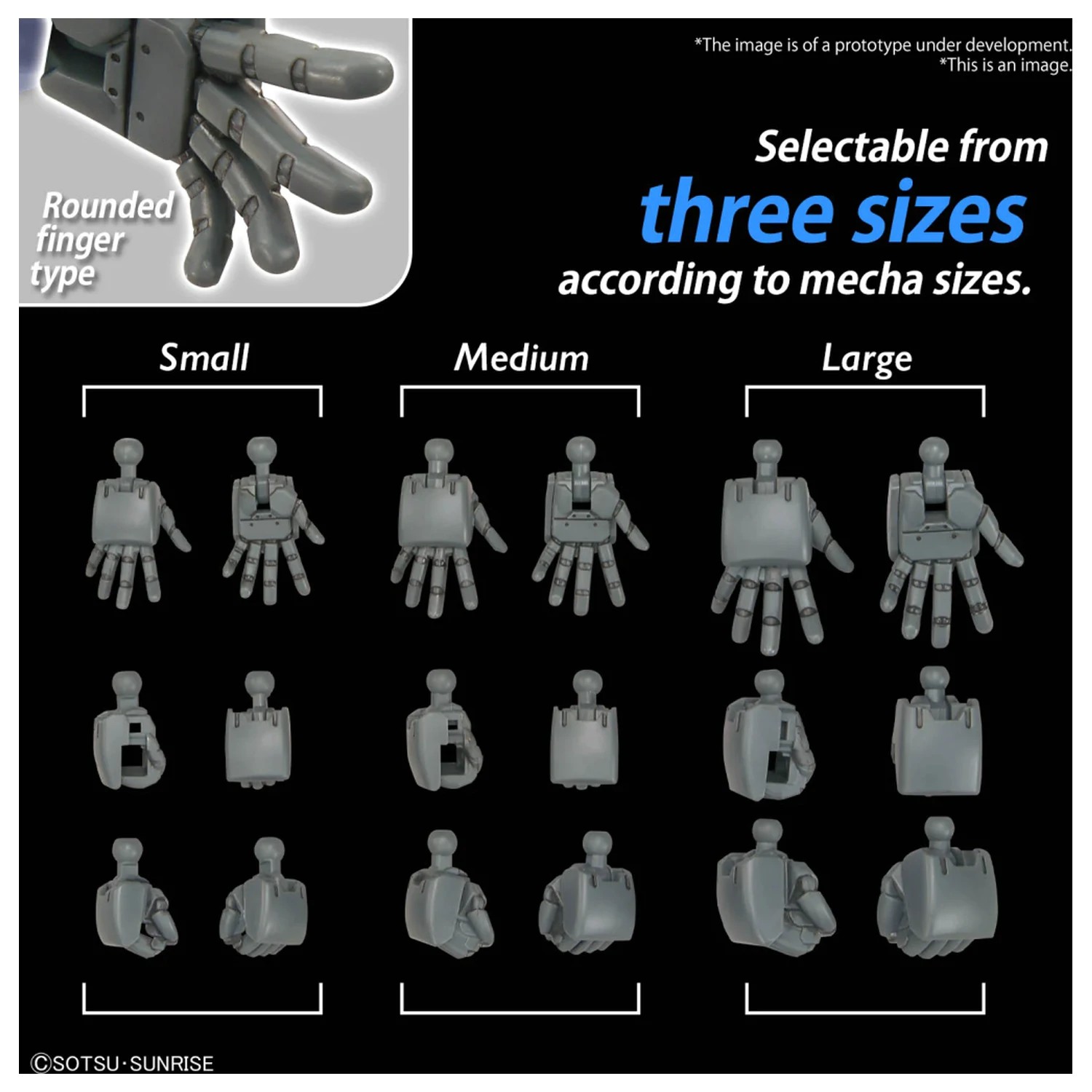 GUNDAM Dodatni dijelovi Set Gunpla 4 (Build Hands Round) komplet modela fotografija proizvoda