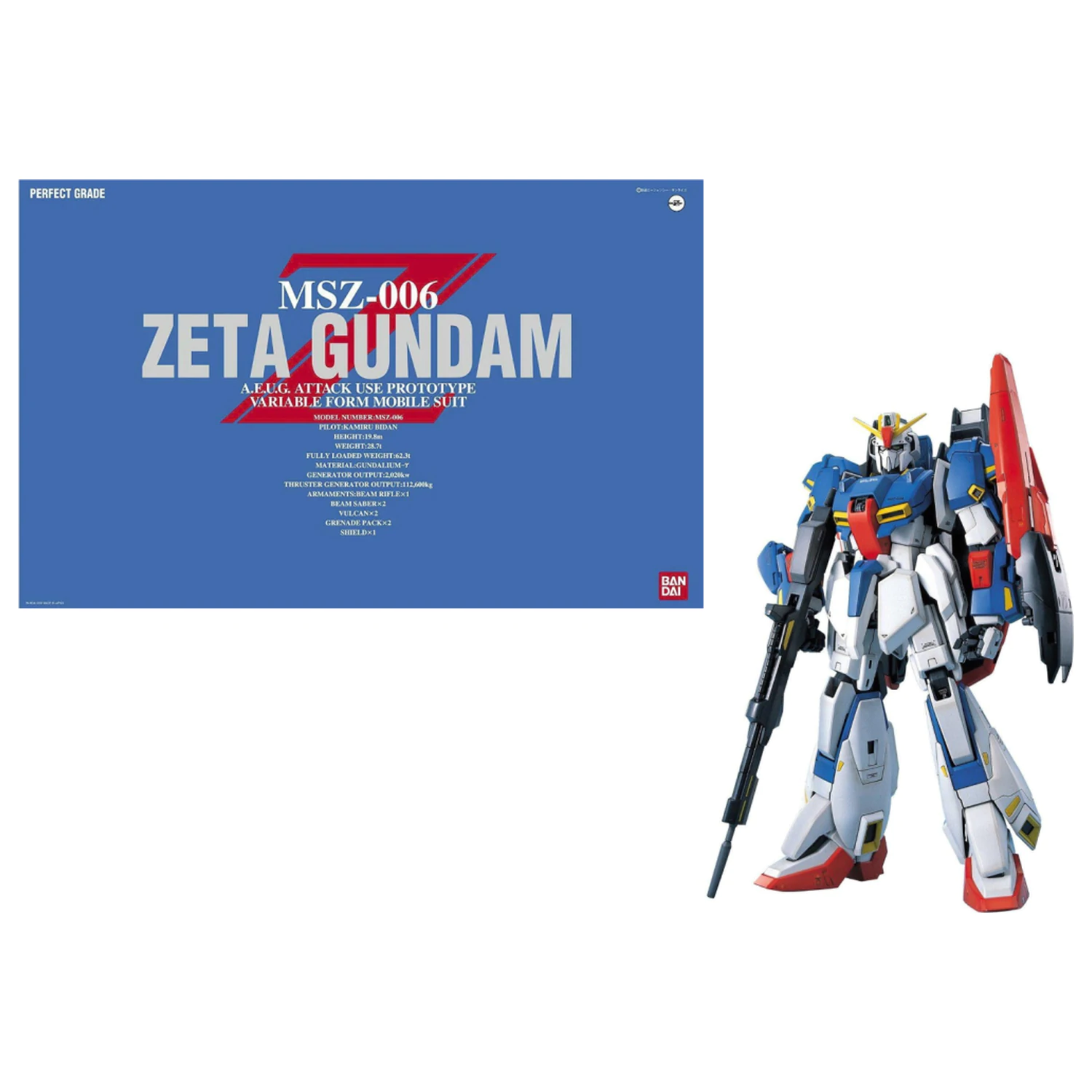 GUNDAM Komplet modela Perfect Grade Zeta MSZ-006 1/60 fotografija proizvoda