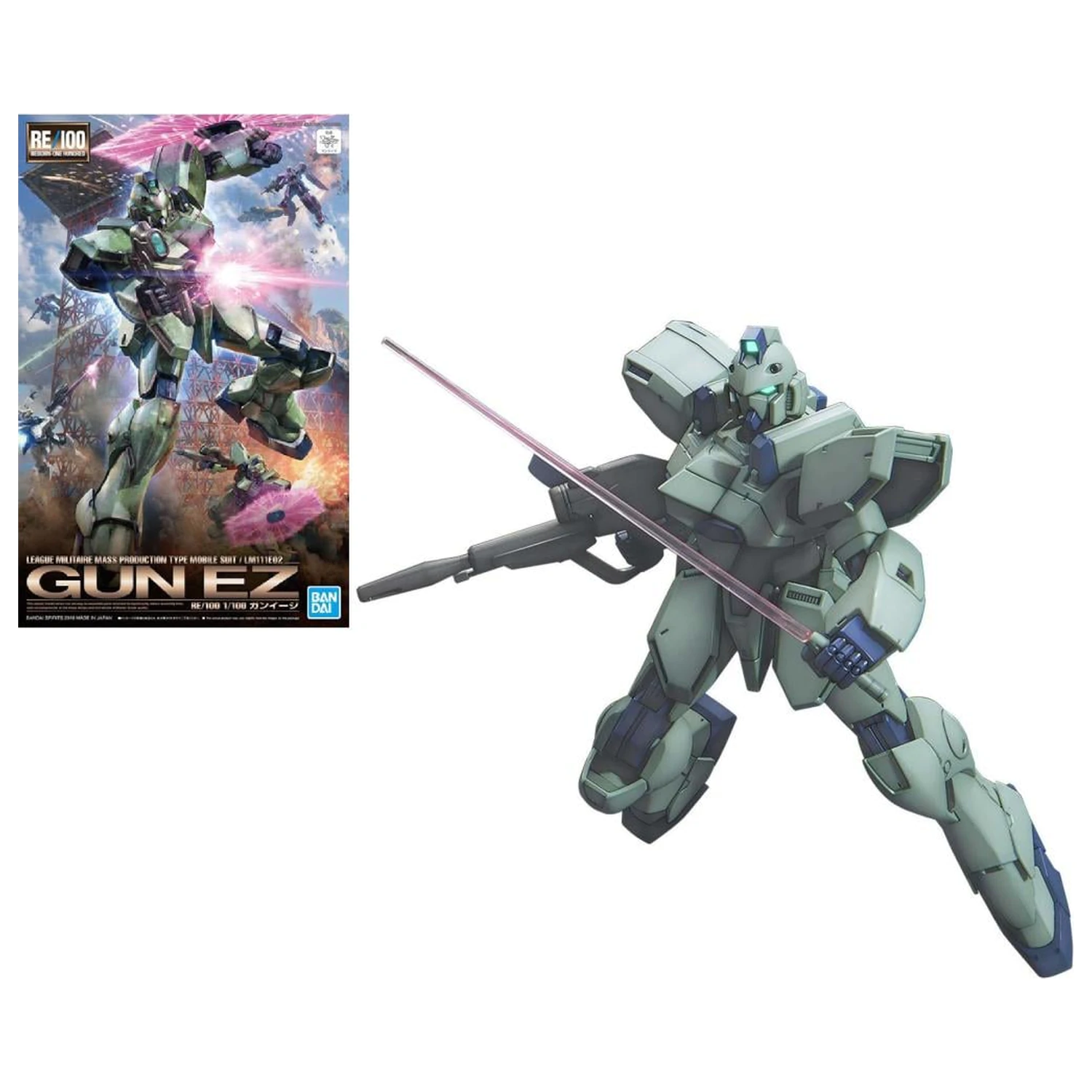 Gundam RE/100 1/100 Gun-EZ plastični model fotografija proizvoda