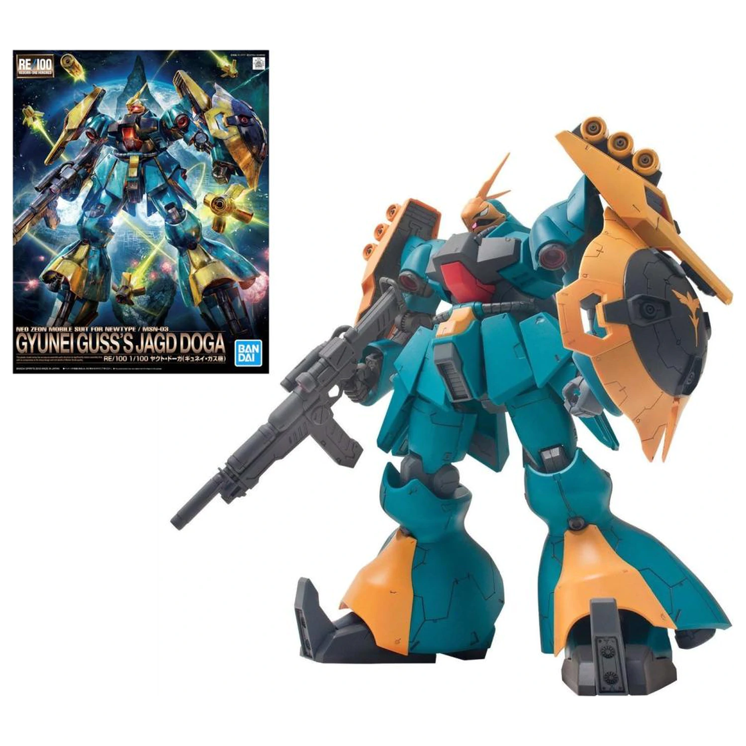 Gundam RE/100 1/100 Gyunei Guss's Jagd Doga Maketa fotografija proizvoda