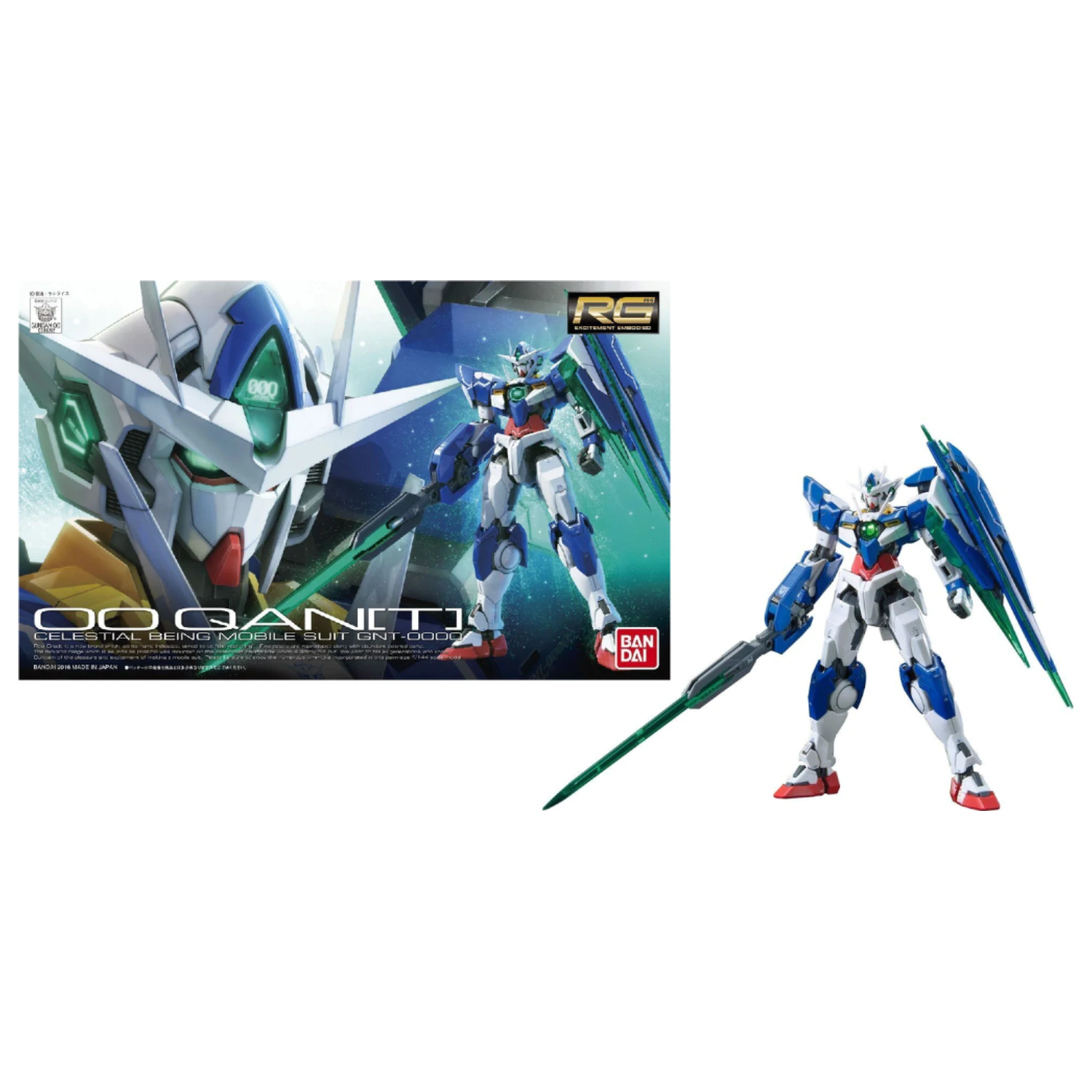 Gundam RG 1/144 00 Qant Komplet modela fotografija proizvoda
