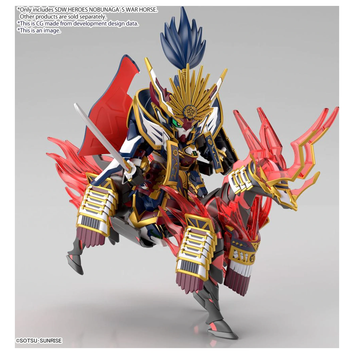 GUNDAM SDW Heroes Nobunaga's War Horse komplet modela fotografija proizvoda