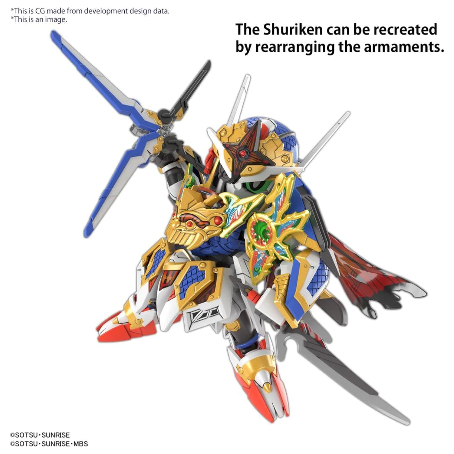 GUNDAM SDW Heroes Onmitsu Gundam Aerial Set modela fotografija proizvoda