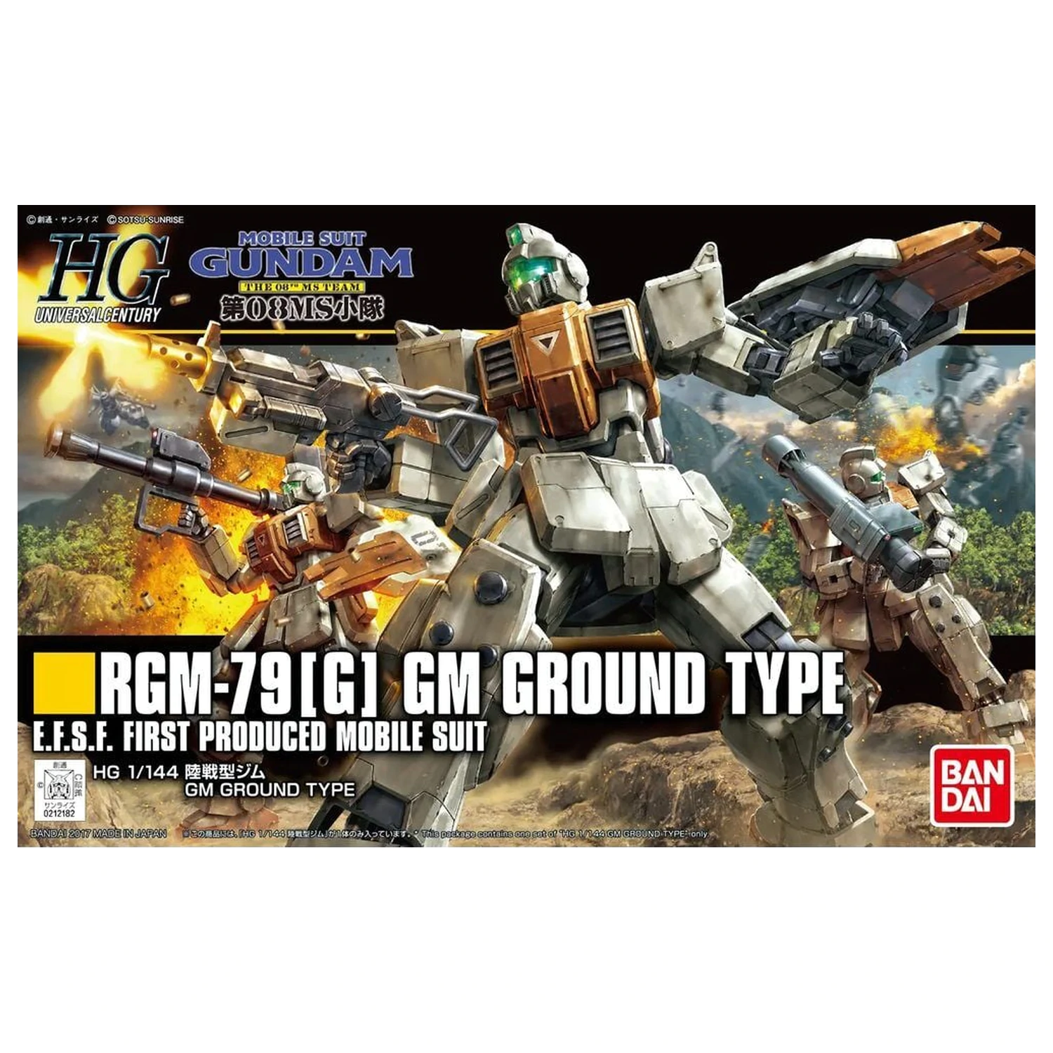 Gundam The 08th MS Team RX-79G Gundam Ground Type Mobilno odijelo komplet modela HG 1/144 fotografija proizvoda