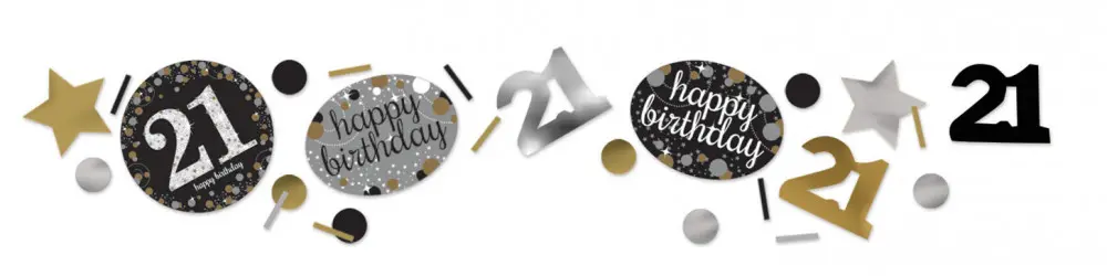 Happy Birthday Gold 21 Konfeti fotografija proizvoda