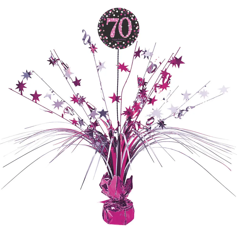 Happy Birthday Pink 70 Dekoracija za stol 18 inča fotografija proizvoda