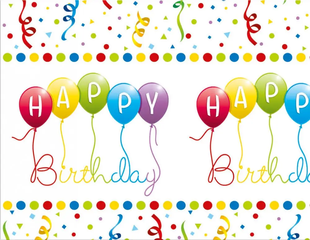 Happy Birthday Streamers Stolnjak 120*180 cm fotografija proizvoda