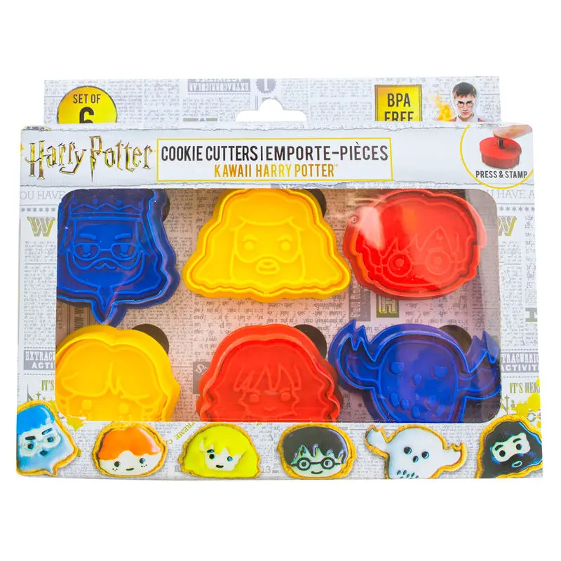 Harry Potter rezač za kekse / Cookie Stamp set od 6 komada Kawaii fotografija proizvoda