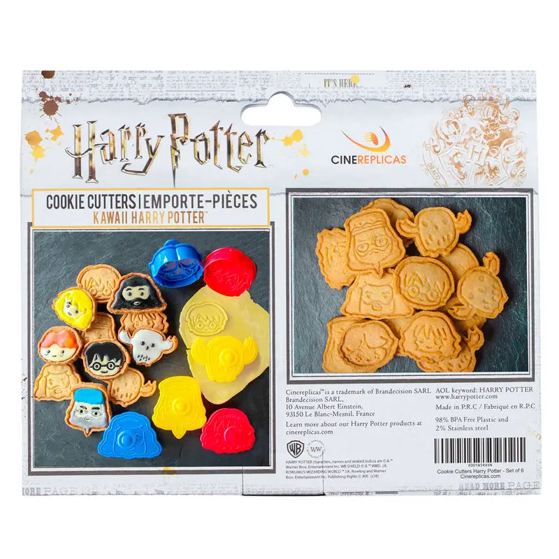 Harry Potter rezač za kekse / Cookie Stamp set od 6 komada Kawaii fotografija proizvoda