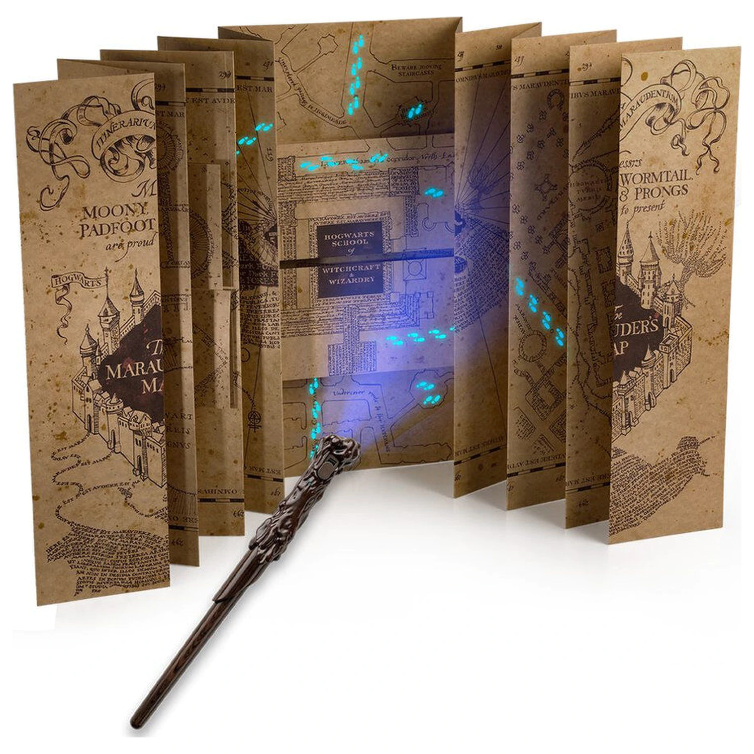 Harry Potter A5 bilježnica s tajnom kartom i čarobnim perom štapićem fotografija proizvoda
