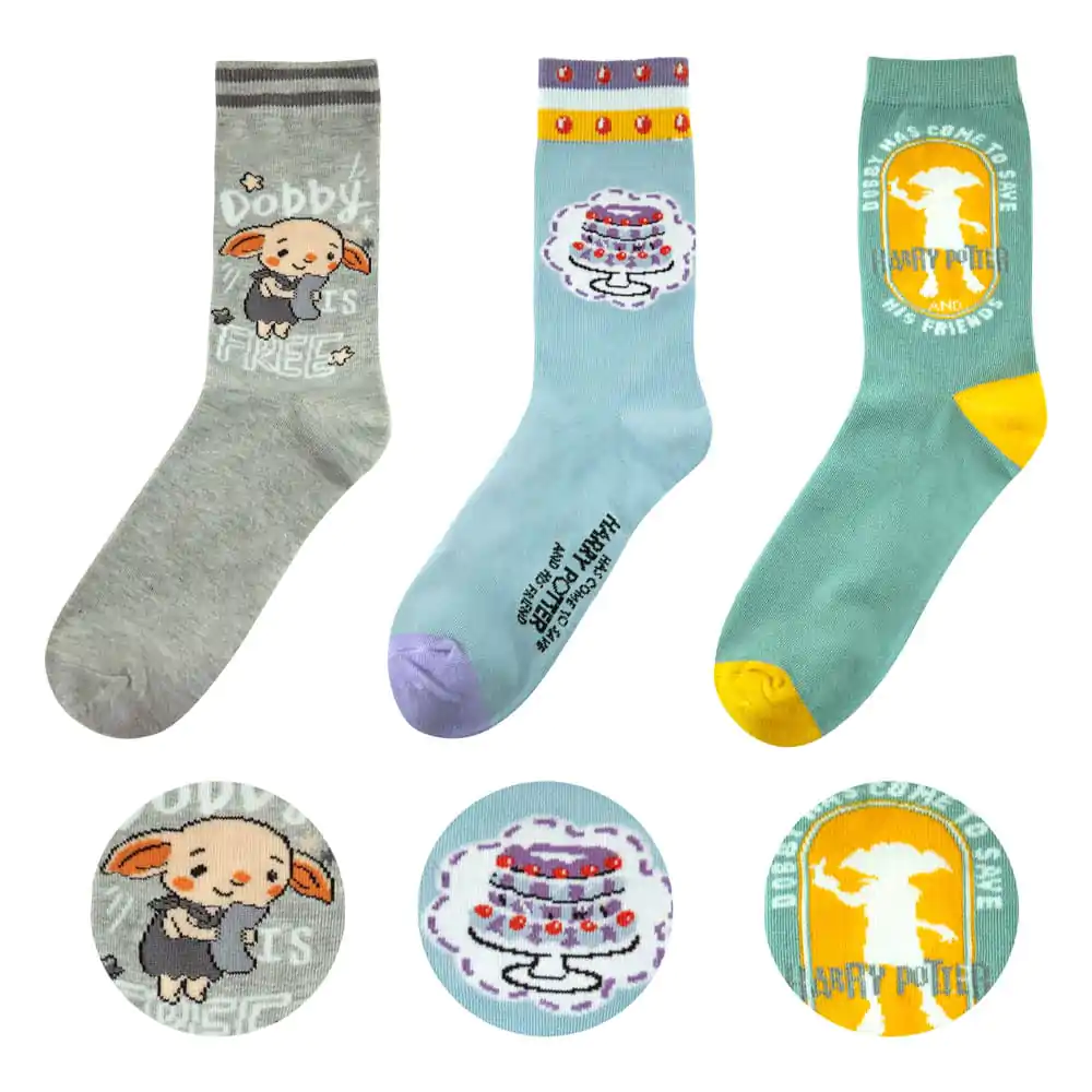 Harry Potter Socks 3-Pack Čarape Dobby fotografija proizvoda