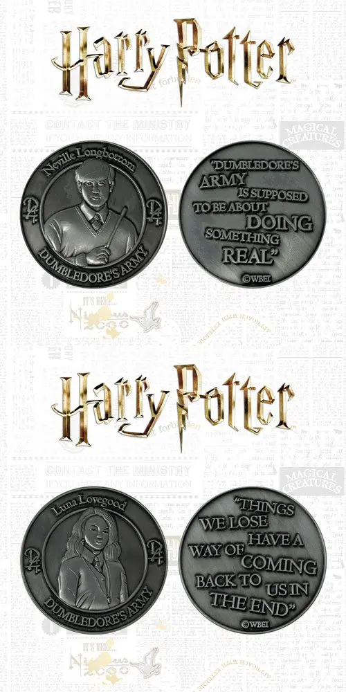 Harry Potter Kolekcionarski novčić 2-paket Dumbledore's Army: Neville & Luna Ograničeno izdanje fotografija proizvoda