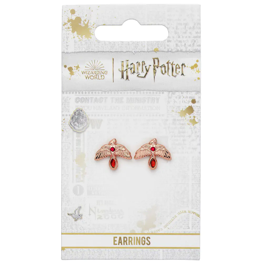 Harry Potter Fawkes Rose naušnice fotografija proizvoda