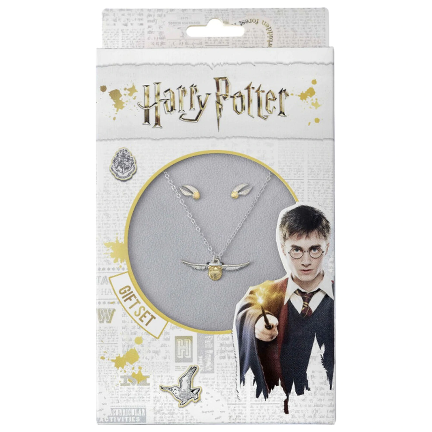 Harry Potter Golden Snitch ogrlica i naušnice set fotografija proizvoda