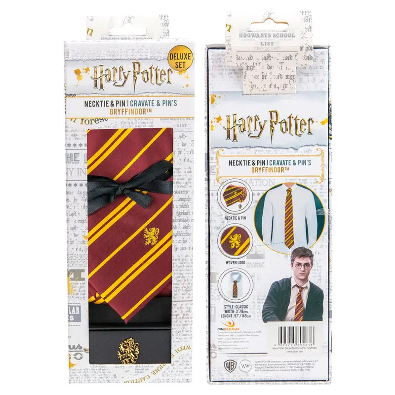 Harry Potter kravata i metalna značka Deluxe Box Gryffindor fotografija proizvoda