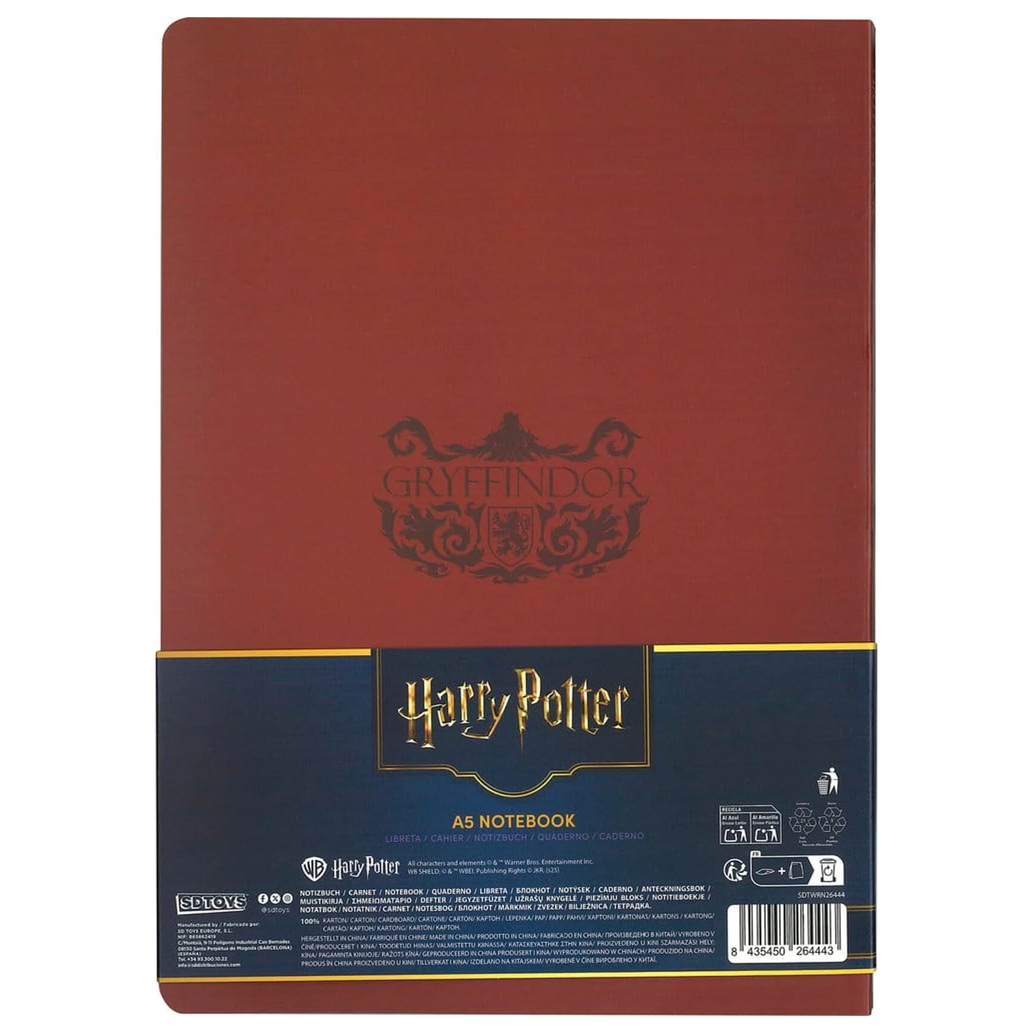 Harry Potter bilježnica mekog uveza Gryffindor 21 cm fotografija proizvoda