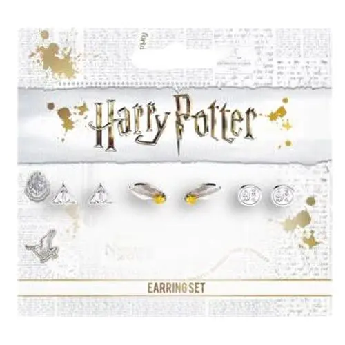 Harry Potter Naušnice paket od 3 Snitch/Deathly Hallows/Platform 9 3/4 (posrebrene) fotografija proizvoda
