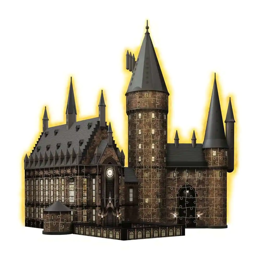 Harry Potter 3D Puzzle Hogwarts Castle: Great Hall - Night Edition (643 Dijelova) fotografija proizvoda