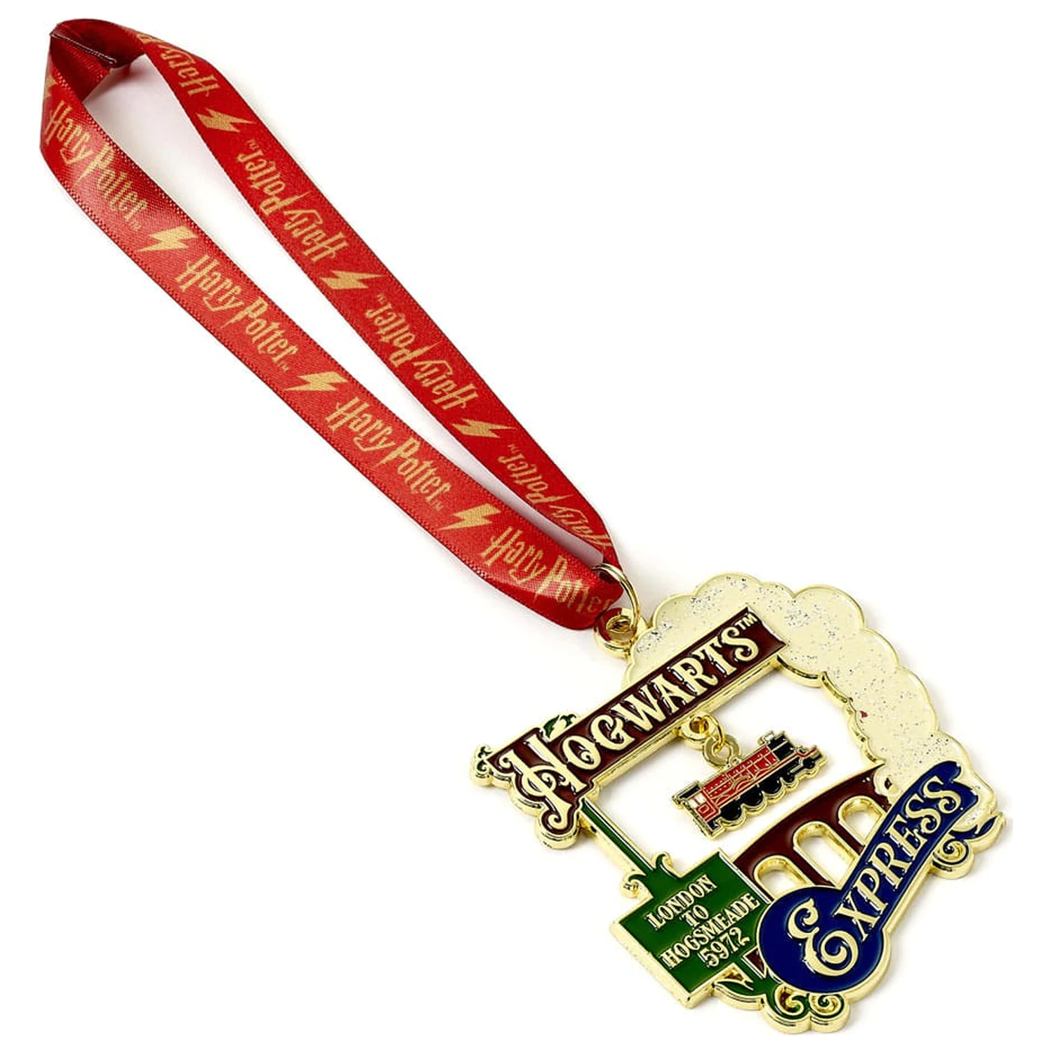 Harry Potter ukras za drvce Hogwarts Express (Zlatni ton) fotografija proizvoda