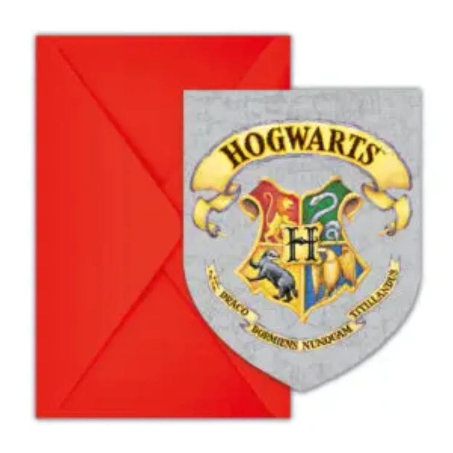 Harry Potter Hogwarts Houses Pozivnica za zabavu 6 komada FSC fotografija proizvoda