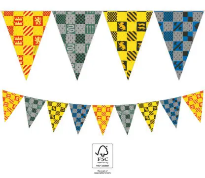 Harry Potter Hogwarts Houses Bunting FSC 2,3 m fotografija proizvoda