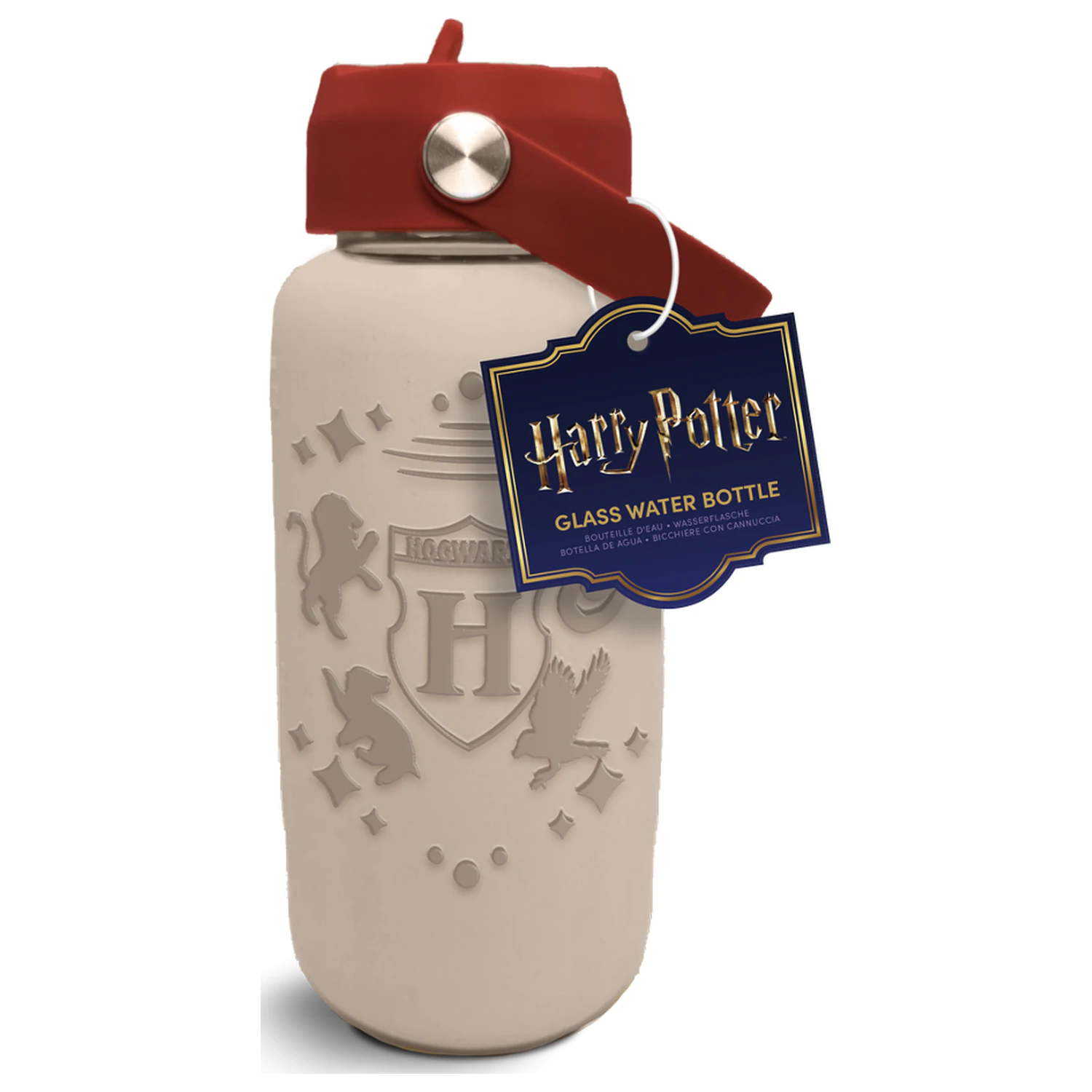 Harry Potter Hogwarts staklena boca za vodu sa silikonskom navlakom 800ml fotografija proizvoda