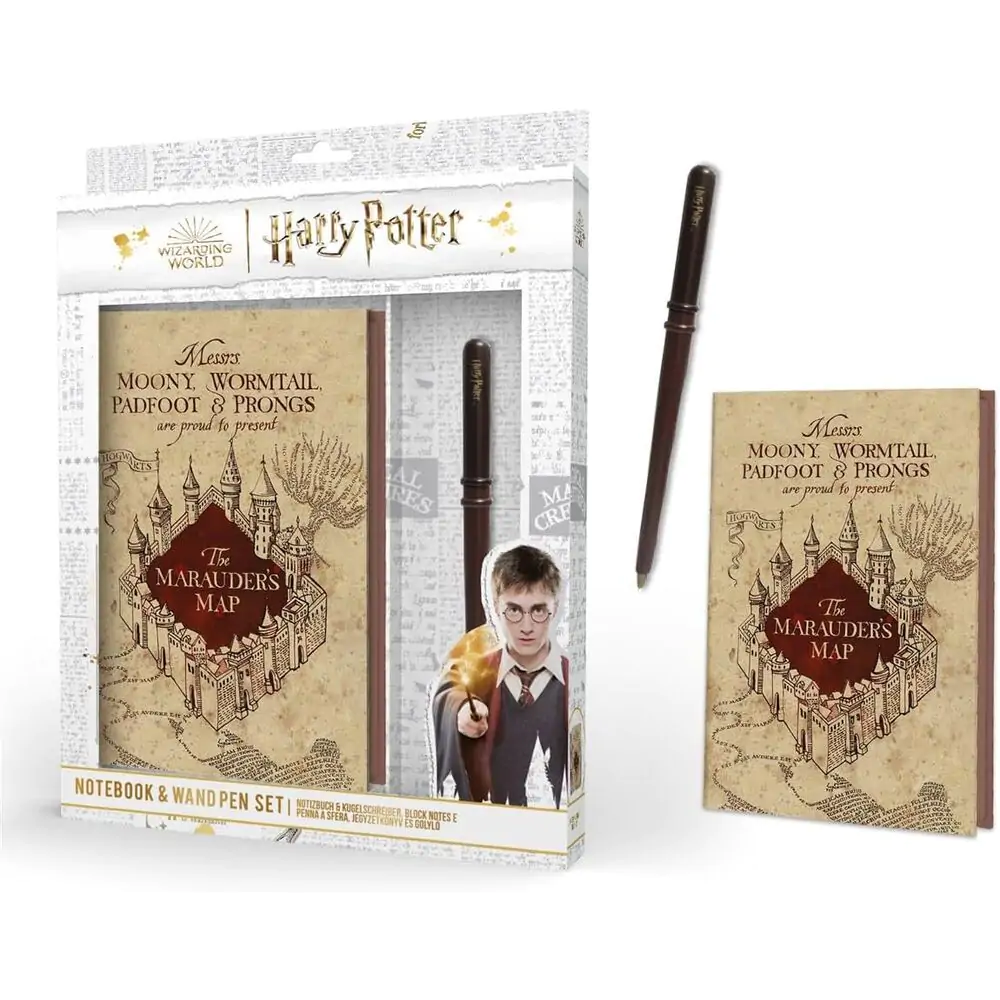Harry Potter bilježnica + set kemijske olovke štapića fotografija proizvoda