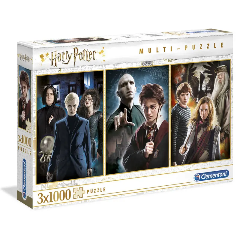 Harry Potter Multi Jigsaw Puzzle Characters (3 x 1000 dijelova) fotografija proizvoda