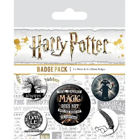 Harry Potter Pin-Back Gumbi 5-Pack Simboli fotografija proizvoda