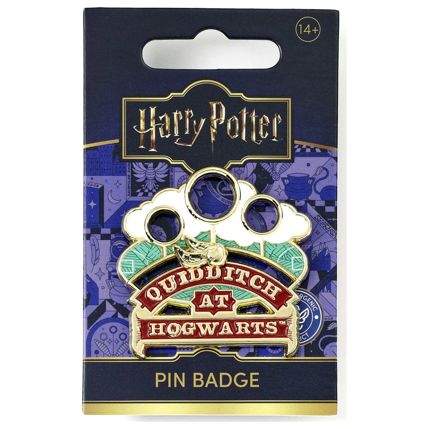 Harry Potter bedž za revers Quidditch (Zlatni ton) fotografija proizvoda