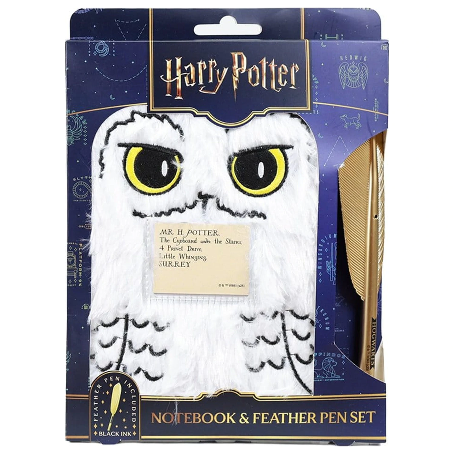 Harry Potter plišani set bilježnica s olovkom Hedwig Magical Locations fotografija proizvoda