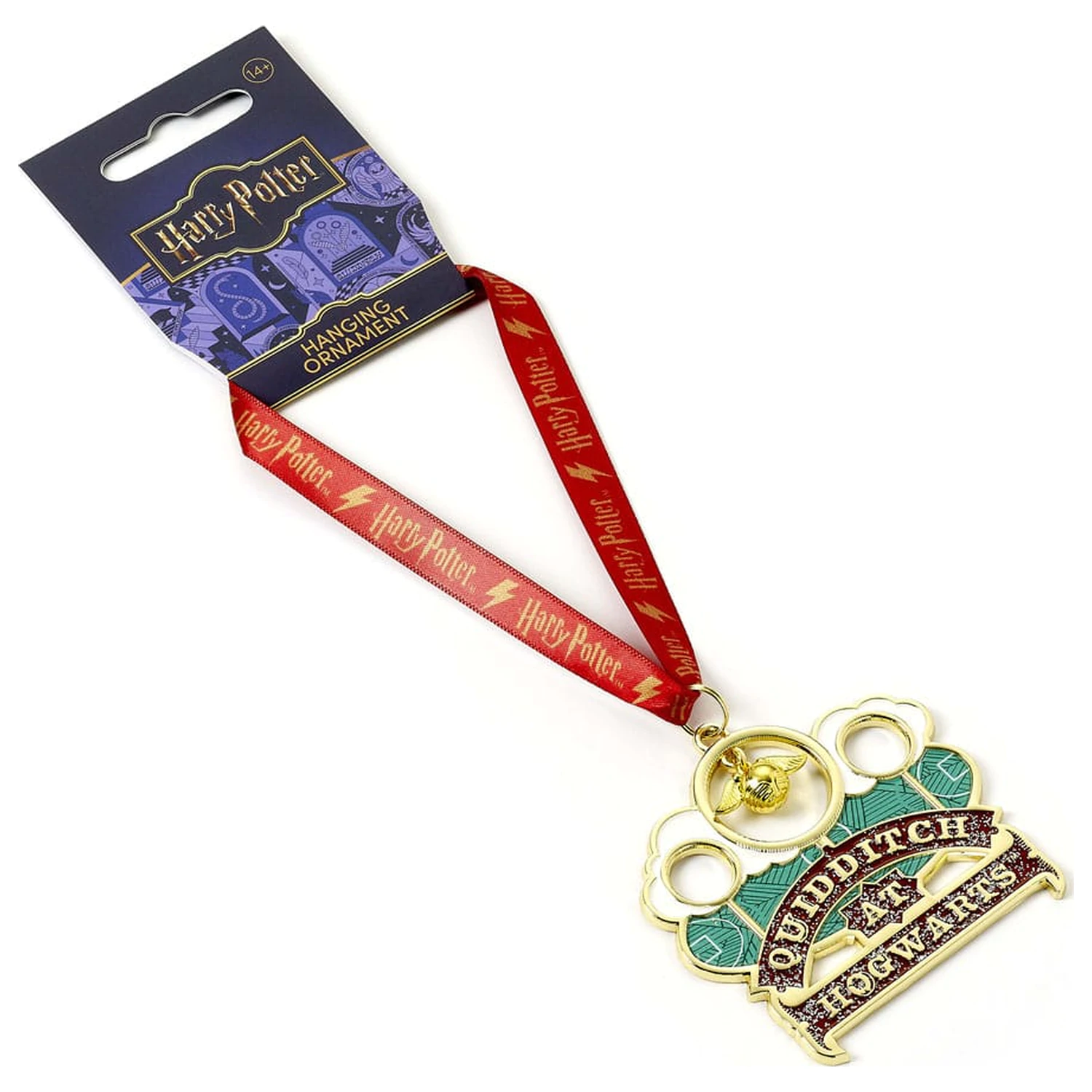 Harry Potter ukras za drvce Quidditch (zlatni ton) fotografija proizvoda
