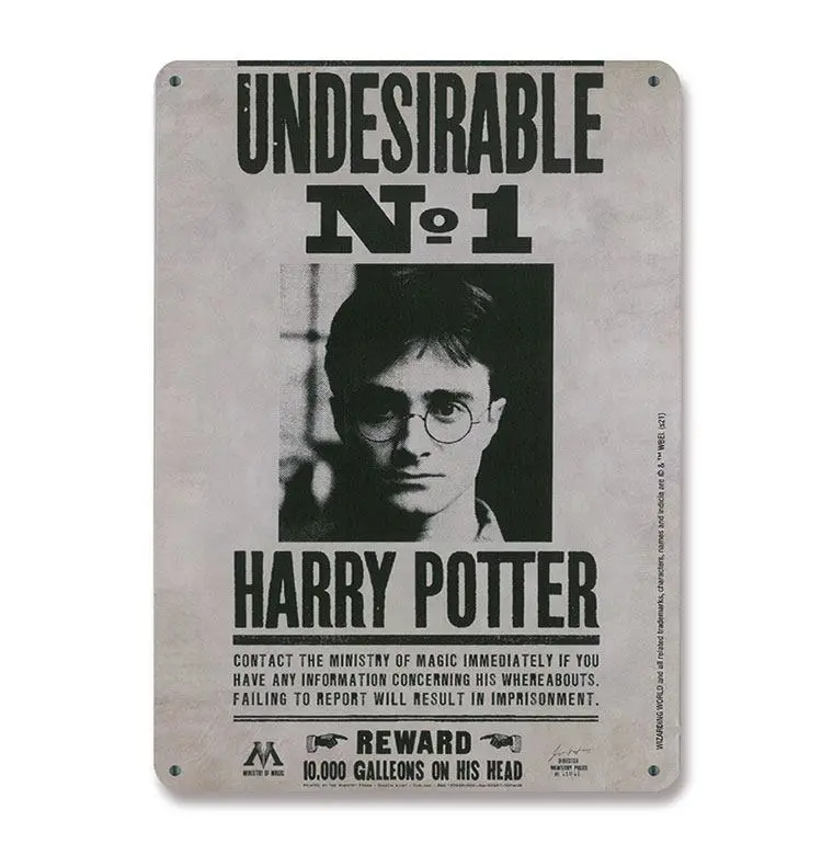 Harry Potter limena ploča Undesirable No. 1 15 x 21 cm fotografija proizvoda