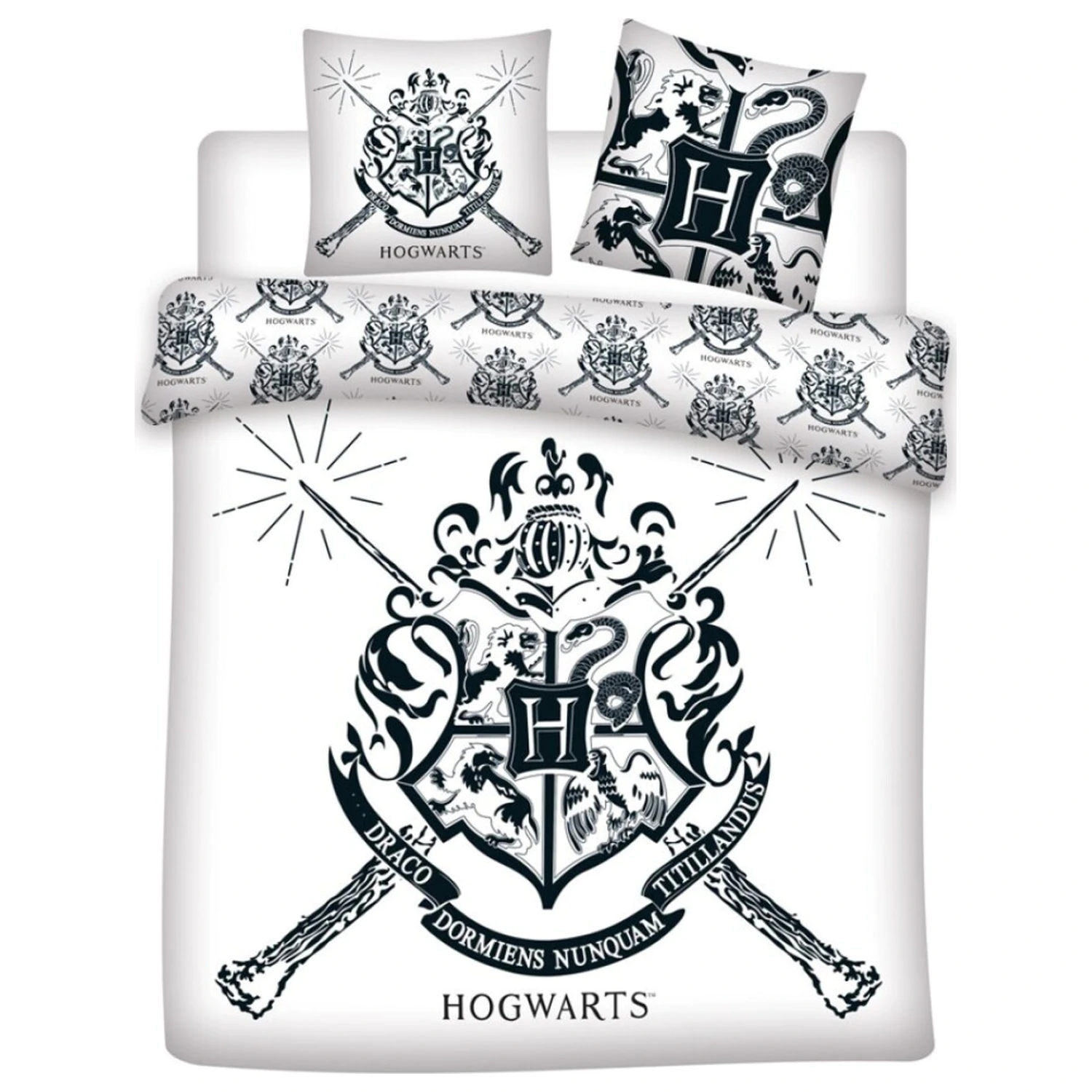 Harry Potter Bijela dvostruka navlaka za poplun fotografija proizvoda