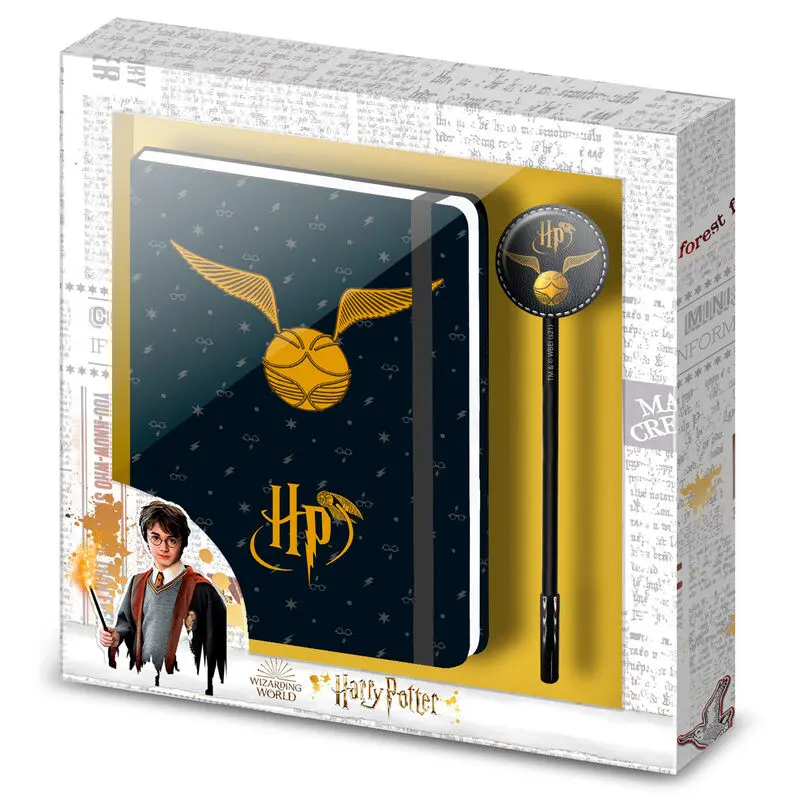 Harry Potter Notebook sa kemijskom olovkom Gift Set Golden Snitch fotografija proizvoda